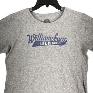 Williamsburg Virginia Shirt Womens Medium Life is Good Casual Souvenir‎ Gray